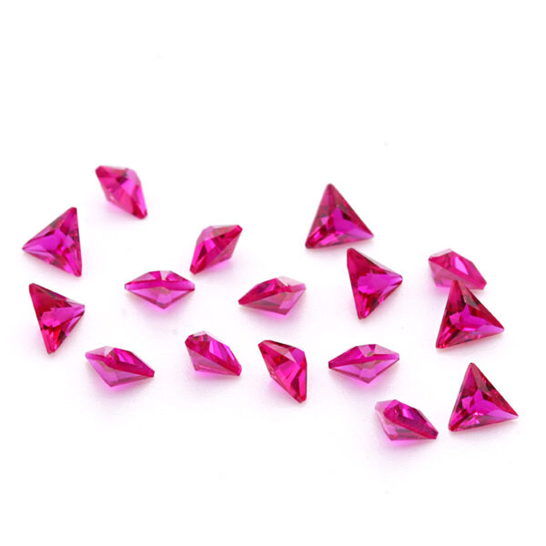 synthetic ruby#5 triangle cut China