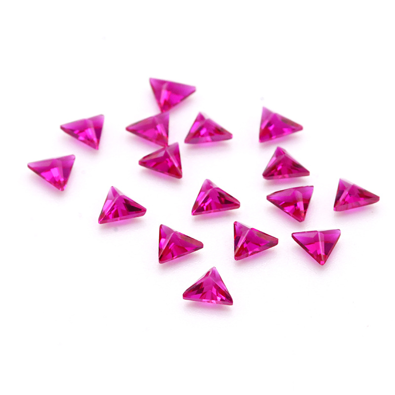 synthetic ruby#5 triangle cut manufacturer