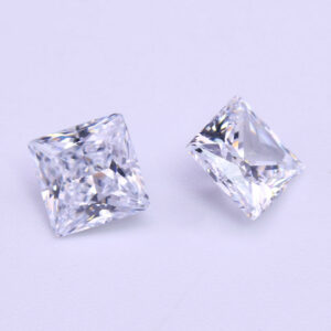 6A White Square CZ Loose