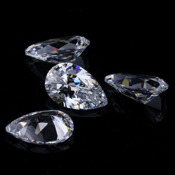 6A Pear White Cubic Zirconia Gems Wholesale Price