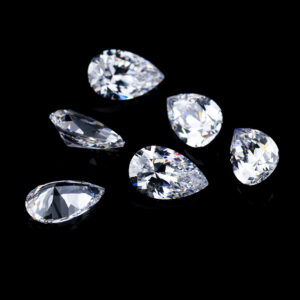 6A Pear White Cubic Zirconia Stones