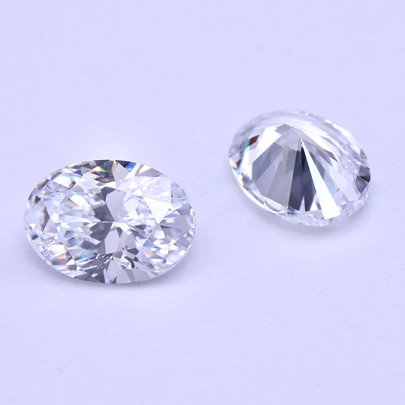 6A White Oval CZ Loose Stones