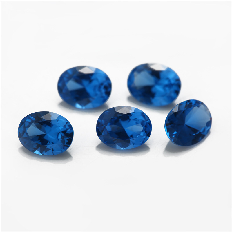 thumbnail image 2 of Lab-Created Blue Spinel Loose Gems - Octagon Cut, Various Sizes & Packs, Eye Clean 2 of 3