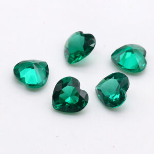 heart shape green nano gems China supplier