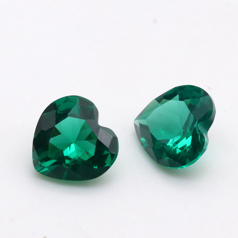 heart shape green nano gems wholesale price Chinese