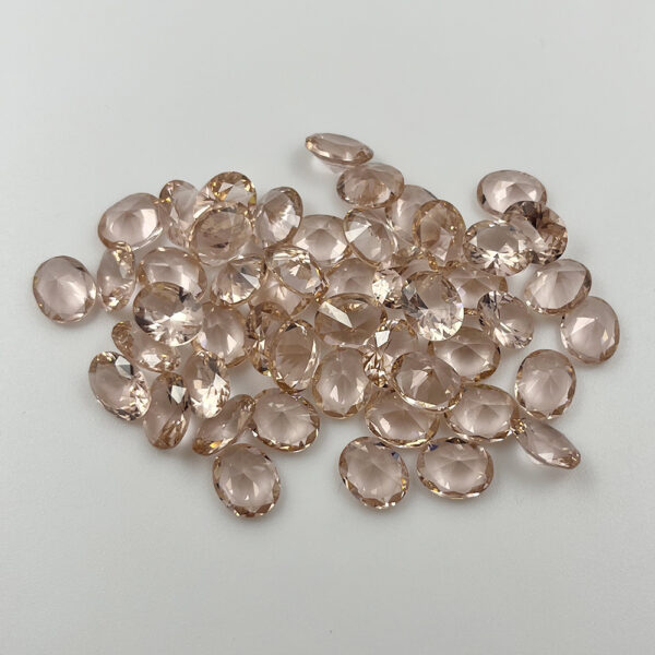 morganite color oval shape nano gems