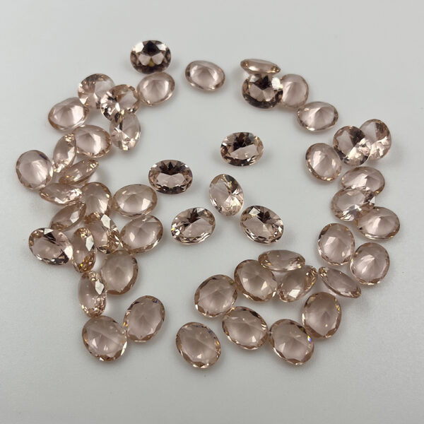 morganite color oval shape nano gems wholesale price