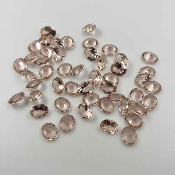 morganite color oval shape nano gems loose