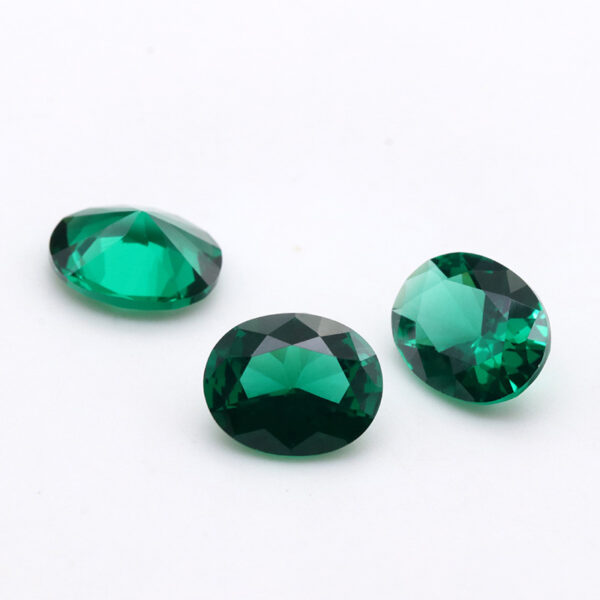 oval shape green nano gems wholesale price manufacturer