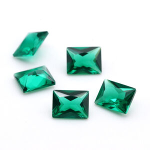 rectangle shape green nano gemstones China supplier