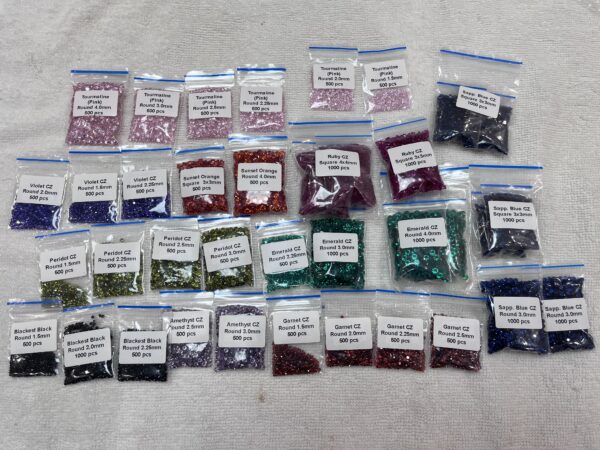 Mix Colored CZ Stones Package