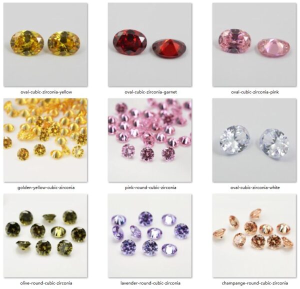 Oval and Round Cut Mixed Color CZ 7X9MM 4660PCS
