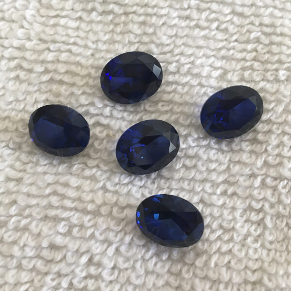 oval blue sapphire cz