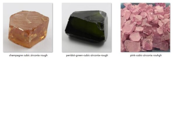 Pink/Champagne/Peridot Color CZ Rough 0.5KG Each Color