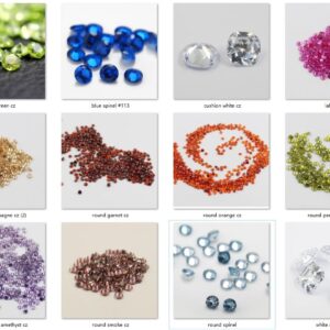 CZ Synthetic Gems 3-10mm 1000pcs