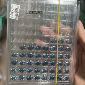 3ct oval blue moissanite