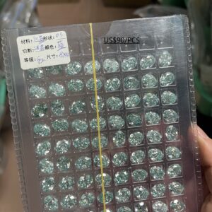 blue oval moissanite