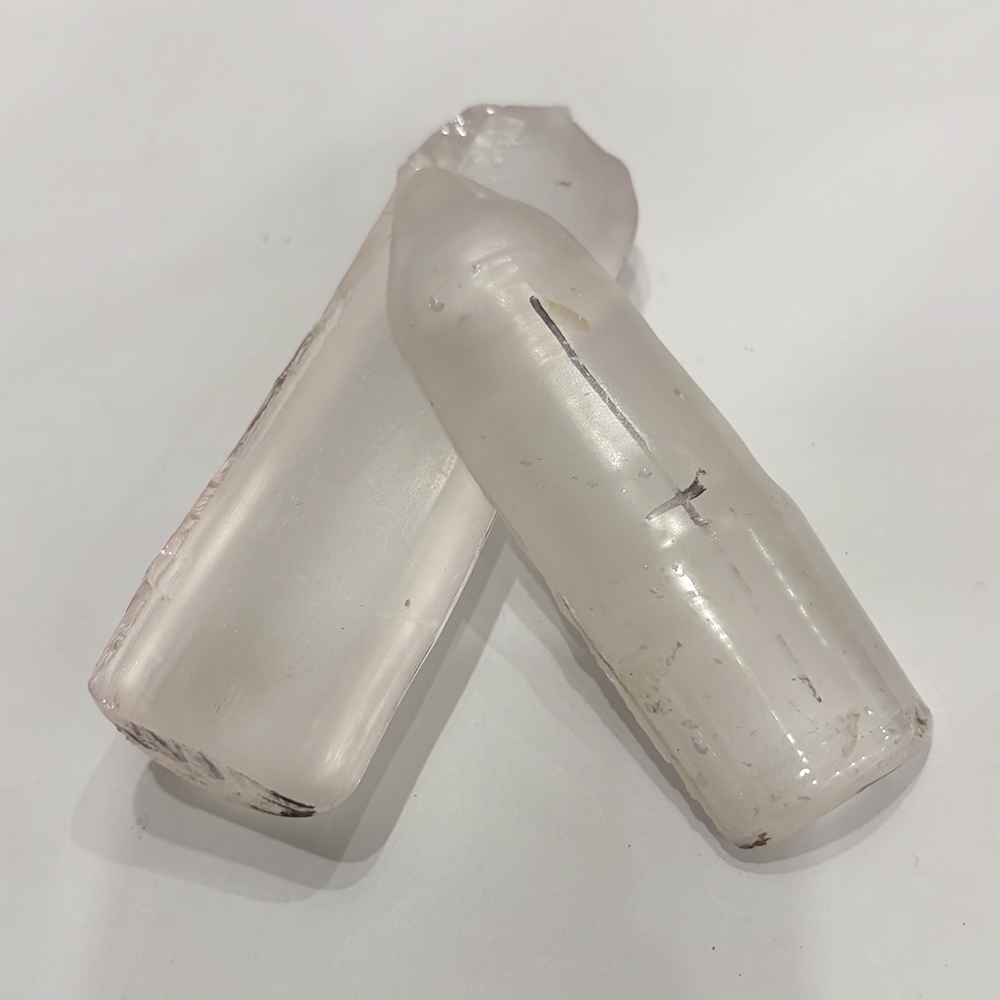 synthetic white sapphire rough