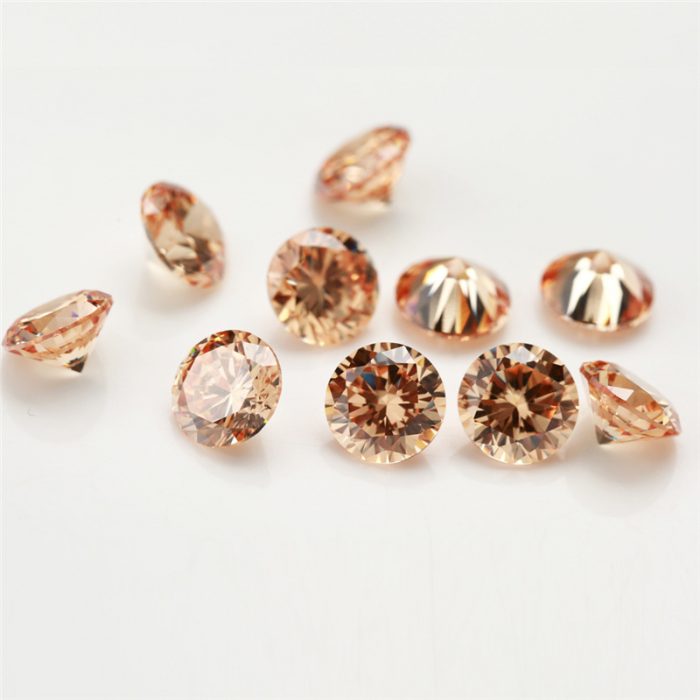 champange round cubic zirconia