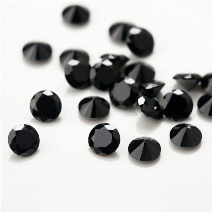 round black cubic zirconia